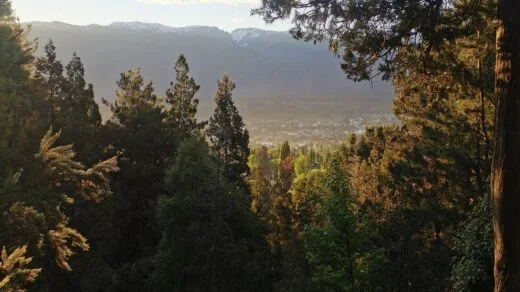 La vista desde el Hostel El Mirador de El Bolsón